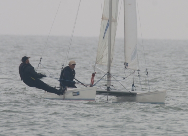 The Hurricane 5.9, being sailed by Derroll Pedder and Michael Gutteridge