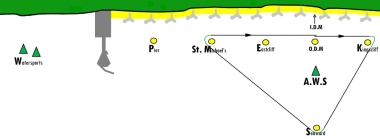 The 405 course aimed the crews to use their asymmetric kites