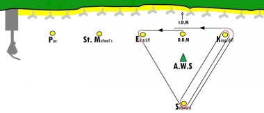 A small course, with a planned four laps, to assist safety