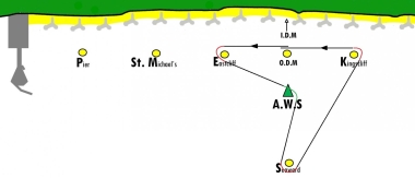 The course for the fourth race in the Gunfleet Summer Series