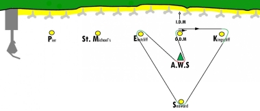 A broad reach start; an unusual feature, but resulting in a perfect beat from Seaward to Eastcliff! 