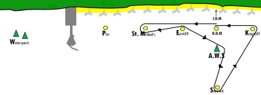 An interesting course with several different sailing angles