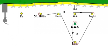 With the wind falling off in the morning race, this was an ambitious course