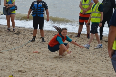 Jess goes for the long jump