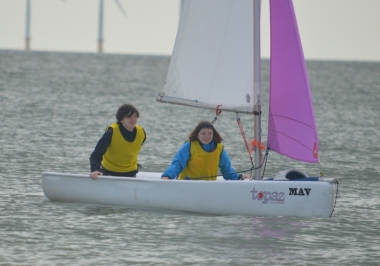 Ben and Sophie focusing on the mark ahead