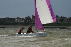 Harrison and Mac concentrate on the downwind leg  