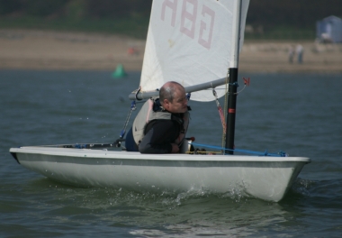 Getting the most from his Laser, Paul Stanton pushes his boat into 5th place