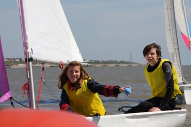 Ben helms whilst Sophie passes the ball to the Rescue Boat