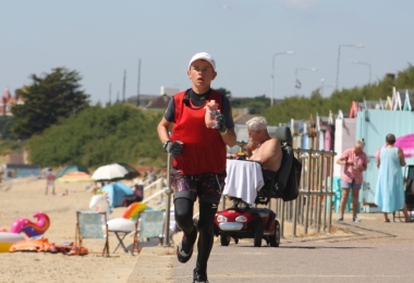 Talking of running - what's that pig in your hand?