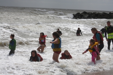 Fun in the (rough) sea on Tuesday