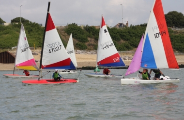 The boats get ready for the start