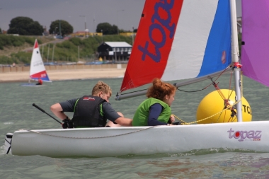 Jude and Emily rounding Eastcliff