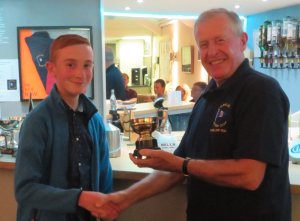 Finley Taylor is awarded the Topper Class Points Trophy