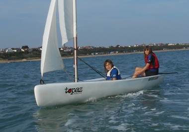 Mia and Hannah, on only their second time by themselves, on the way back from Frinton