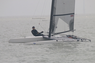 Winner of the David Foster Catamaran Challenge - Pete Boxer in his A Class