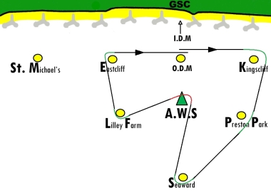 The course for the third Spring Series Race on Sunday