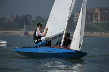 Jack and Elliot Berry in their Fireball pull away from the rest of the fleet