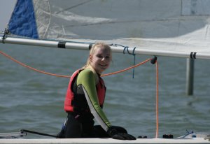 A warm smile from Cadet Shona Goodchild, having successfully completed the race