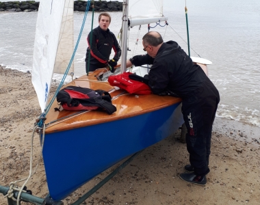 Michael and Derroll preparing to set sail