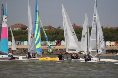 Action at the start of the race for the RNLI Charity Shield (Photo Kimberly Anderson)