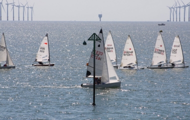 The start of the first race in the Tee Dee Trophy