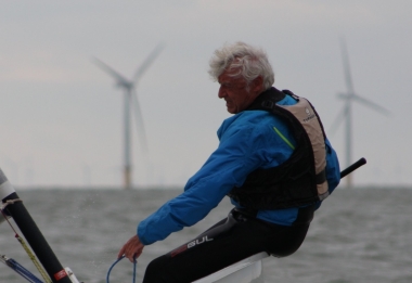 Andy Dunnett catches a gust in his Laser