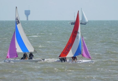 Hey, didn't we pass each other going the other way - a spooky sponsored sail!