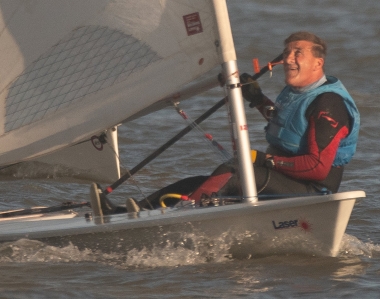 Winner of the second race in the Gunfleet Winter Series - Ken Potts