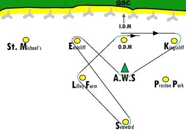 The course for the first race in Gunfleet's Winter Series