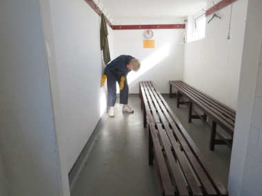 Thoroughly cleaning the Changing Rooms