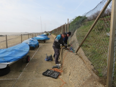 Replacing the broken fence posts