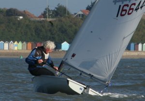 Andy Dunnett took his Laser into third place in the Gunfleet's Wallet Trophy