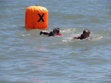 The swimming race