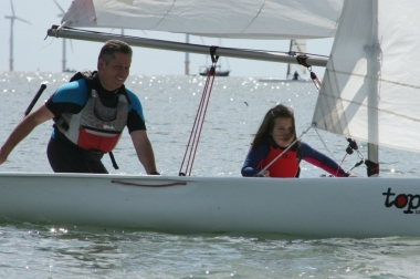 Steve and Poppy Swinbourne find time to smile