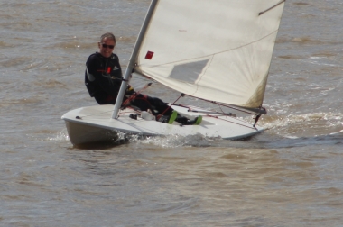 Robert Mitchell, who came fourth in the fifth Laser Class Points race but won the Series overall