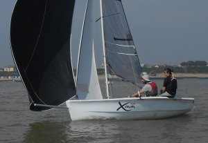 Clare and Michael flew their spinnaker whenever they could