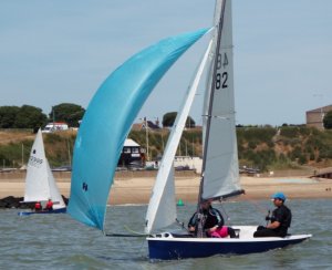 Harry Swinbourne and Jessica McLean-Wright in their RS200 during the race for the Jubilee Cup