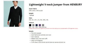 Jumper V-neck 50/50