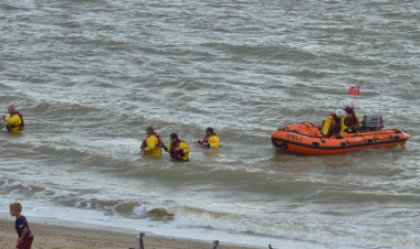 The Clacton Lifeboat Crew arrive