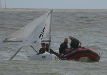 The strong winds and big seas meant that Cadet Day was not without disaster
