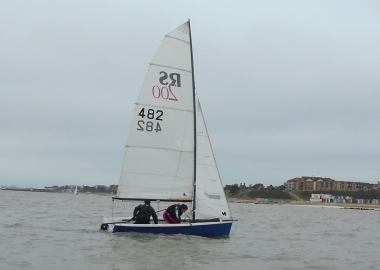 Harry and Jess - the RS200 proved rather lively in the gusts