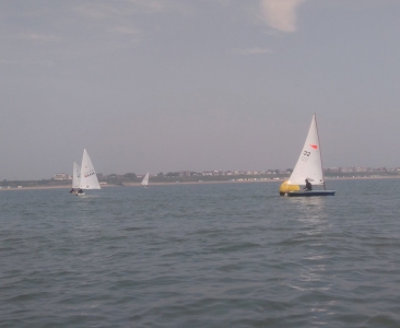 Peter Downer ghosts round the Seaward buoy and goes on to take second place