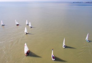 With Clacton Pier in the distance the entries for the Gunfleet Spring Series get underway