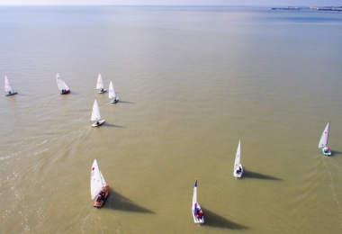 With Clacton Pier in the distance the entries for the Gunfleet Spring Series get underway